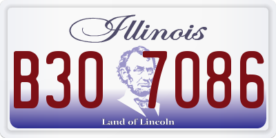 IL license plate B307086