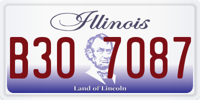 IL license plate B307087