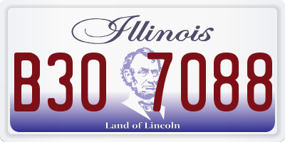 IL license plate B307088