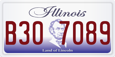 IL license plate B307089