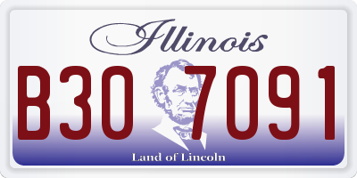 IL license plate B307091