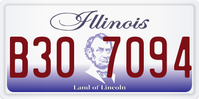 IL license plate B307094