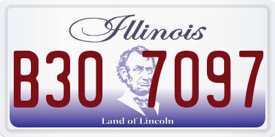 IL license plate B307097