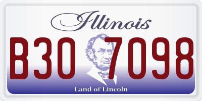 IL license plate B307098