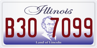 IL license plate B307099