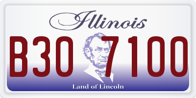IL license plate B307100