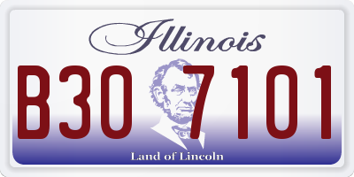 IL license plate B307101
