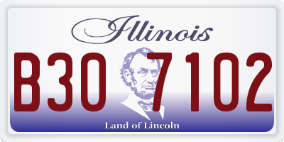 IL license plate B307102