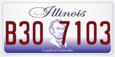 IL license plate B307103