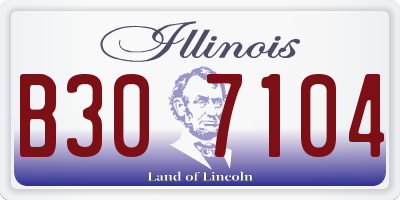 IL license plate B307104