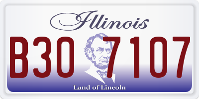 IL license plate B307107
