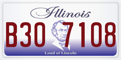 IL license plate B307108