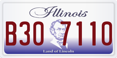 IL license plate B307110