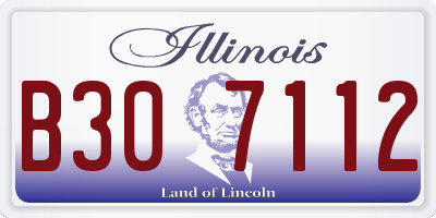 IL license plate B307112