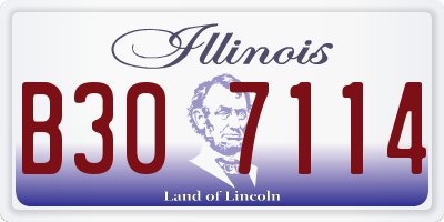 IL license plate B307114