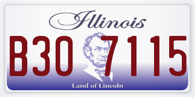 IL license plate B307115