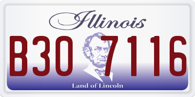 IL license plate B307116