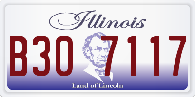 IL license plate B307117