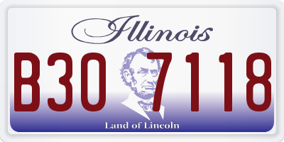 IL license plate B307118