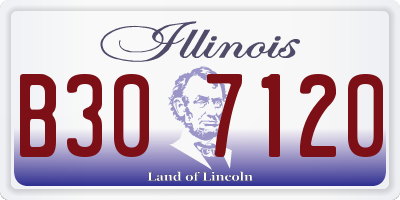 IL license plate B307120