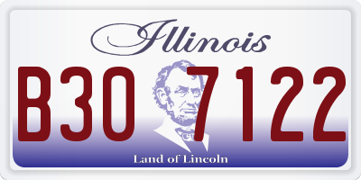IL license plate B307122