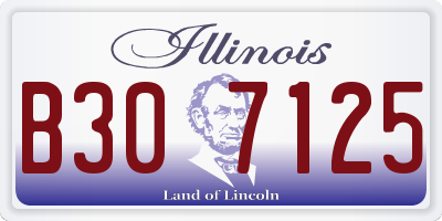 IL license plate B307125