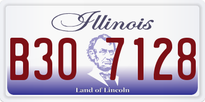 IL license plate B307128