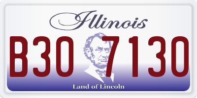 IL license plate B307130