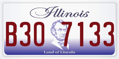 IL license plate B307133