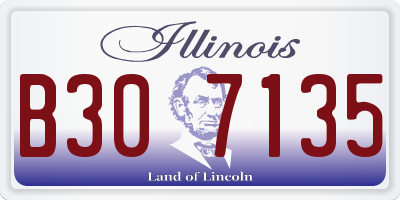 IL license plate B307135