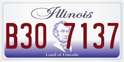 IL license plate B307137