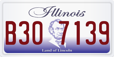 IL license plate B307139