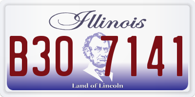 IL license plate B307141