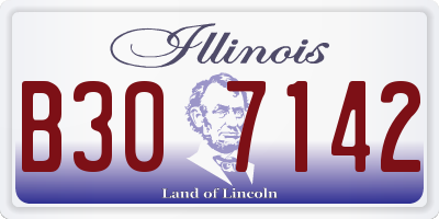IL license plate B307142