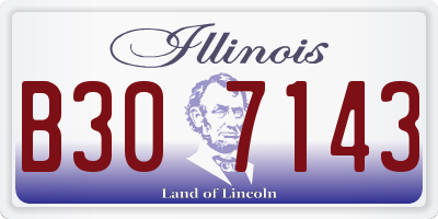 IL license plate B307143