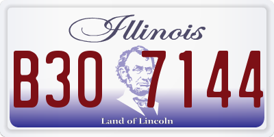 IL license plate B307144