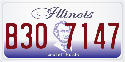 IL license plate B307147