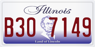 IL license plate B307149