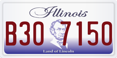 IL license plate B307150