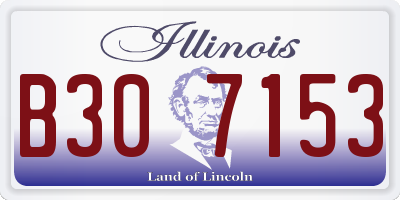 IL license plate B307153