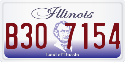 IL license plate B307154