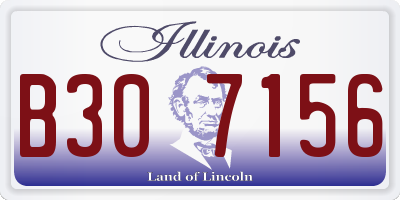 IL license plate B307156