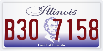 IL license plate B307158