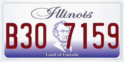 IL license plate B307159