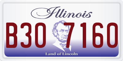 IL license plate B307160