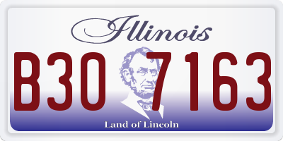 IL license plate B307163