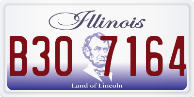 IL license plate B307164