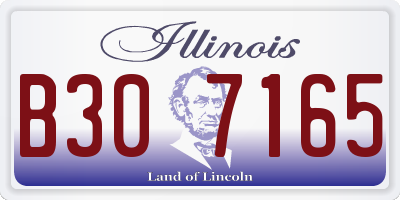 IL license plate B307165