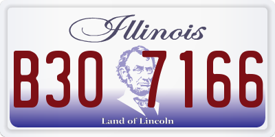 IL license plate B307166