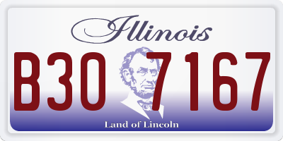 IL license plate B307167